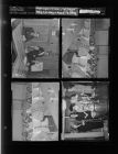 Young man's inquiry in court; Men around table; St. Marchy's alumni meeting (4 Negatives), March 11-13, 1958 [Sleeve 23, Folder c, Box 14]
